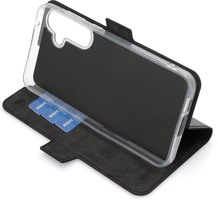 Produktbild Wave BookCase -suojakuori, Samsung Galaxy A55, musta (Samsung Galaxy A55)