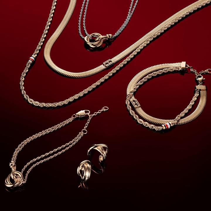 Actual product image Tommy Hilfiger - Luxury gold-plated rings Nautical Knot 2780993 (Stainless steel)