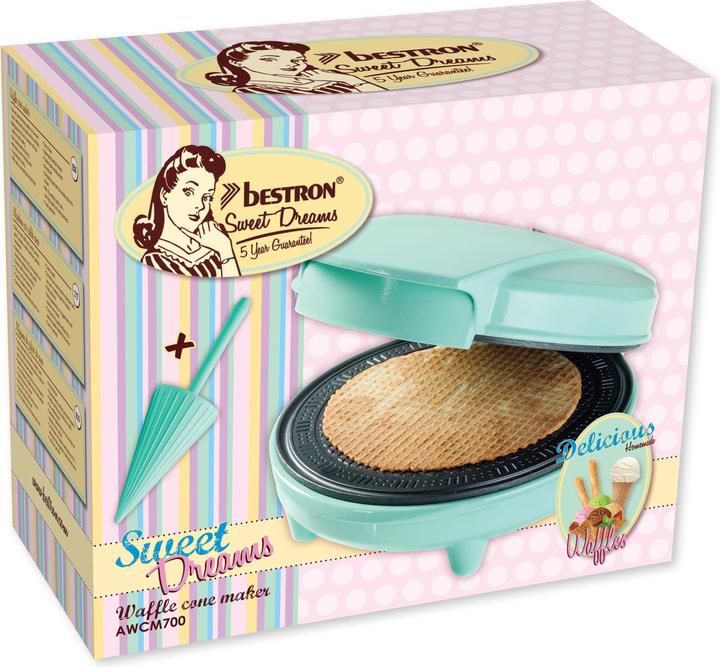 Image du produit Bestron AWCM700 Gaufrier 1 gaufre(s) Couleur menthe