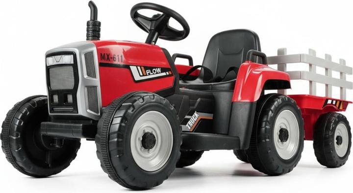 Hermex Elektro-Traktor für Kinder Elektroauto mit Anhänger Kinderfahrzeug (12 V)