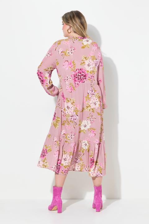 Actual product image Miamoda Midi dress with floral pattern and ruffled neckline (48)