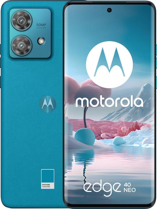 Image du produit Motorola Edge 40 Neo (256 Go, Caneel Bay, 6.55", SIM + eSIM, 5G)
