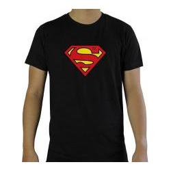 ABYstyle, Uomini, Maglietta, DC COMICS - Tshirt Logo Superman uomo SS nero - Basic, Nero, (L)