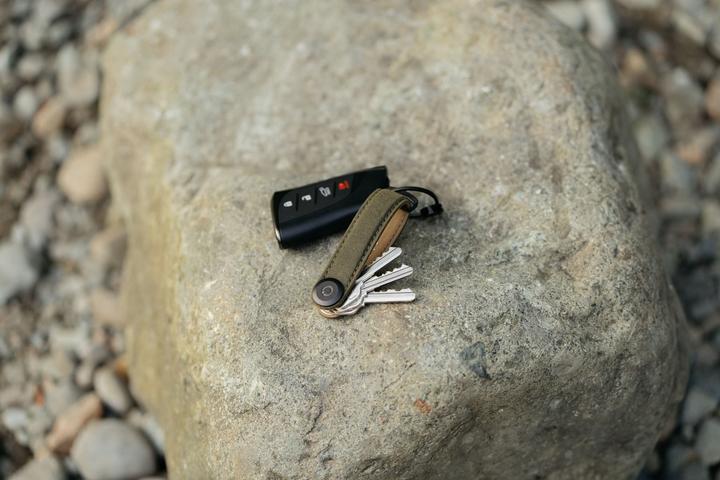Produktbild Orbitkey Waxed Canvas Key Organiser - Khaki Green