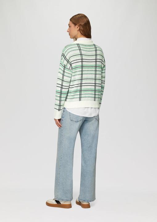Immagine prodotto s.Oliver Strickpullover Strickpullover aus Wollmix mit Karomuster (44)