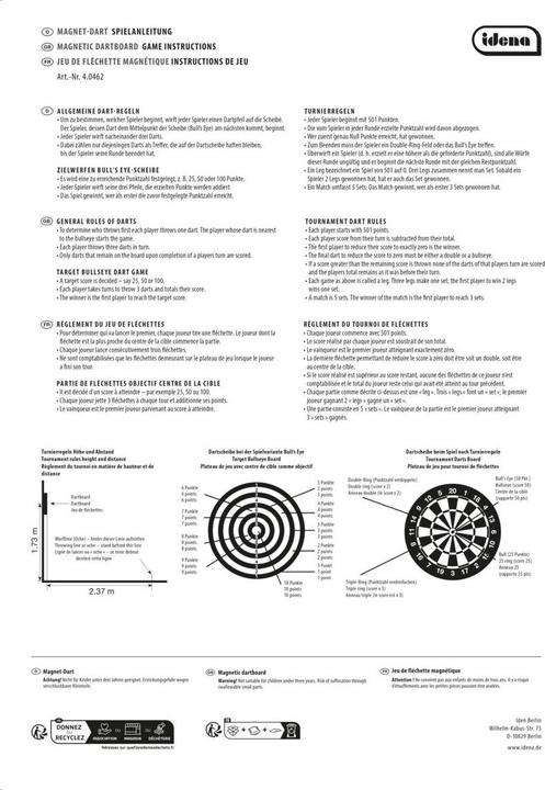 Produktbild Idena Magnet-Dart mit 6 Magnet-Pfeilen