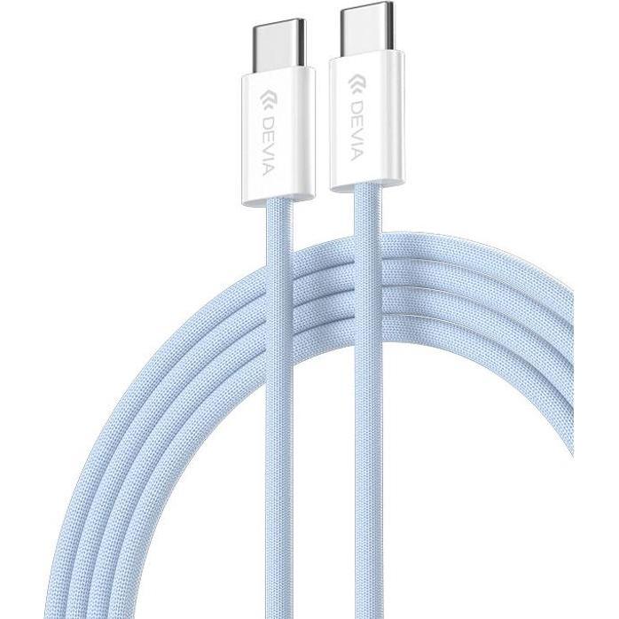 Devia Kabel EC325 Smart PD USB-C - USB-C 1,0 m 60W 3A blau (1 m, USB 3.2 Gen 1), USB Kabel