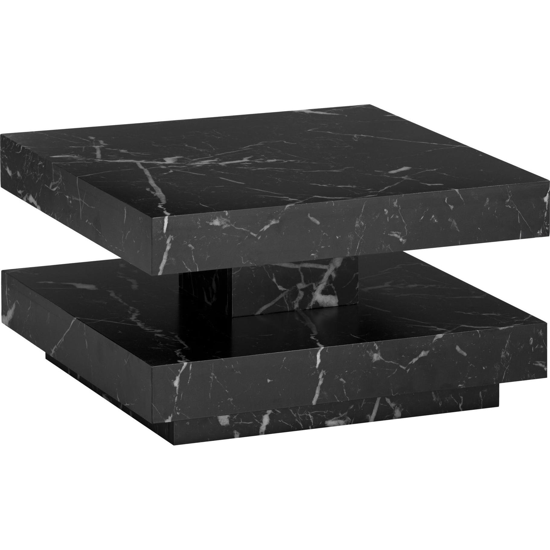 FineBuy, Couchtisch + Beistelltisch, Couchtisch 60 cm Wohnzimmertisch Sofatisch Quadratisch Klein Kaffeetisch (60 x 60 c...