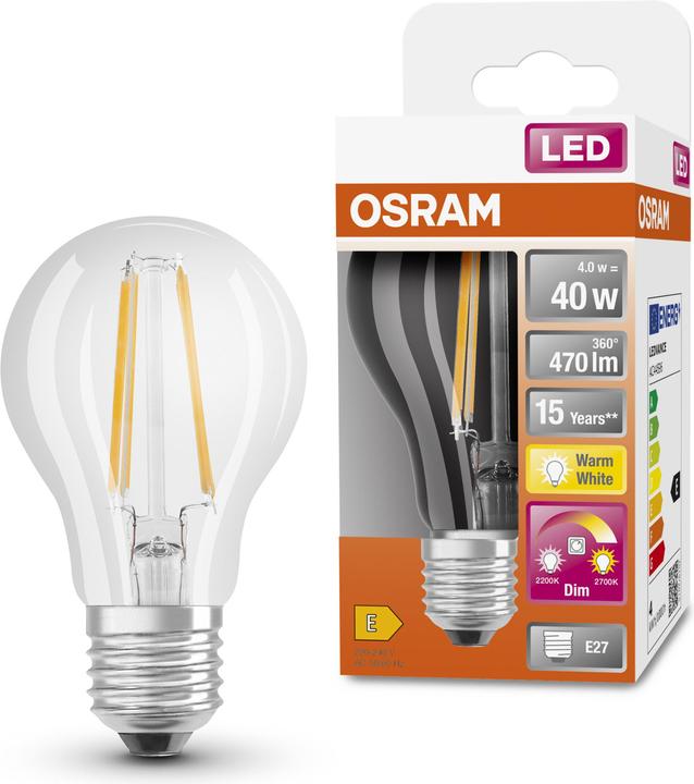 Produktbild Osram Led Classic A Glow (E27, 4.50 W, 470 lm, 1 x, E)