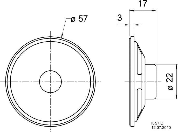 Produktbild Visaton Breitbandlautsprecher K 57 C, 8 Ohm