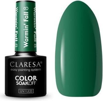 Produktbild Claresa Warmin Fall UV Nagellack 5ml - Packung mit 8 Stück (Grün, UV-Gel Lack)