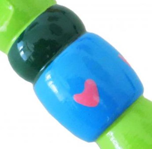 Actual product image keepdrum KFL1GR Wooden Flute for Children Green