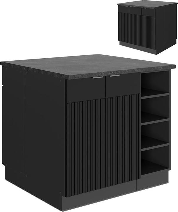 Anthrazit, Schwarz gestreift