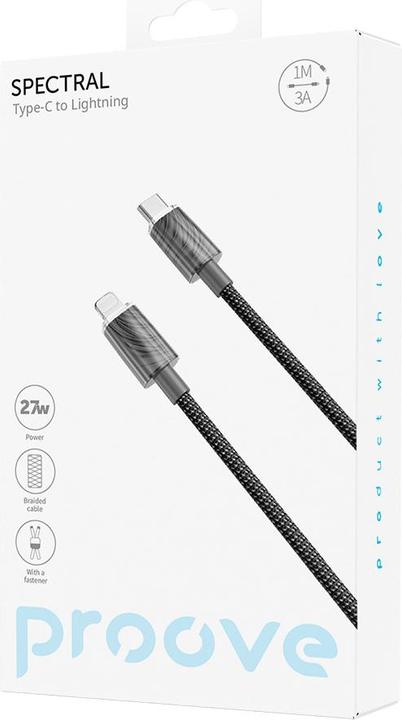 Produktbild Proove cable Spectral Type-C to Lightning (1m) gray (1 m, 18 W)