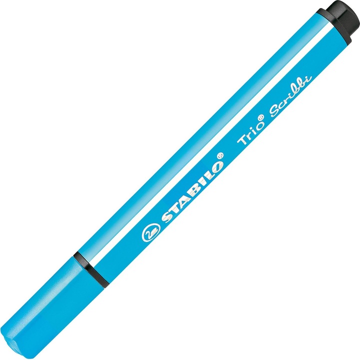 Actual product image STABILO Trio Scribbi Spring-loaded triangular felt-tip pen (Blue, 1 x)