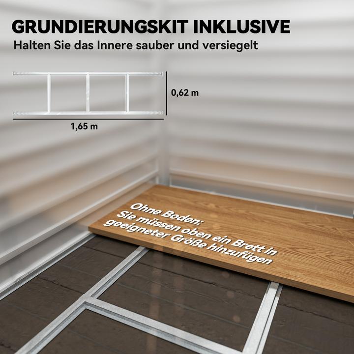 Image du produit Outsunny Gerätehaus Stahl Hellgrau
