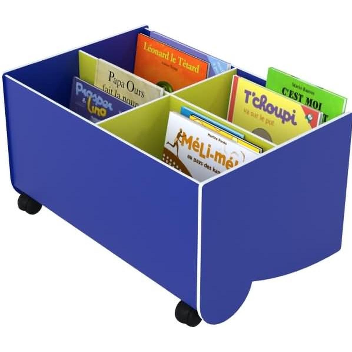 Paperflow, Buchstütze, Schulbuchkasten Kunststoff klein blau/gelbgrün