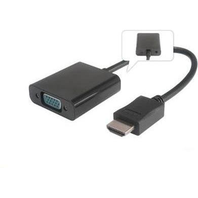 PremiumCord PÅ™edvodník HDMI na VGA se zvukem jack- Äerní½ (Audio, VGA, 20 cm), Adattatore dati + video, Nero