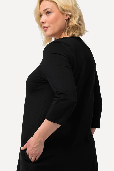 Immagine prodotto Ulla Popken Maglia dal taglio lungo e svasato con scollo rettangolare e maniche a 3/4 (68)