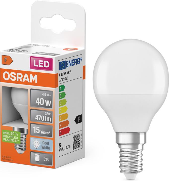 Productafbeelding Osram Ster Klassieker P (E14, 40 W, 470 lm, 1 x, F)