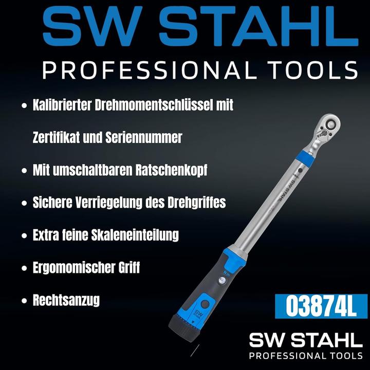 Actual product image SW-Stahl Torque Wrench (1/2", 40 - 200 Nm)