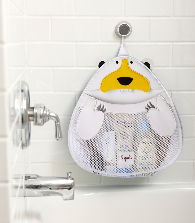 Image du produit 3 Sprouts Sac à suspendre pour les ustensiles de salle de bains avec un joli motif animalier.