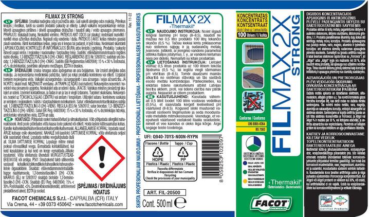 Immagine prodotto Facot FILMAX2XSTRONG CONC 2/1 FLACONE 500ML