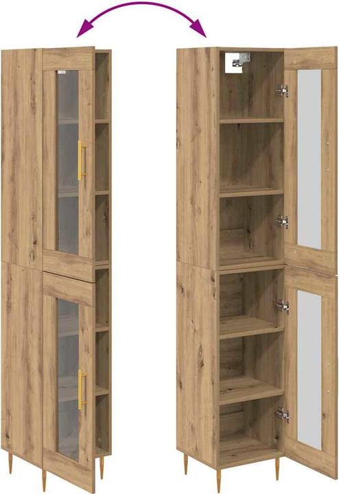Actual product image vidaXL Moderner Buffetschrank (34 x 34 x 180 cm)