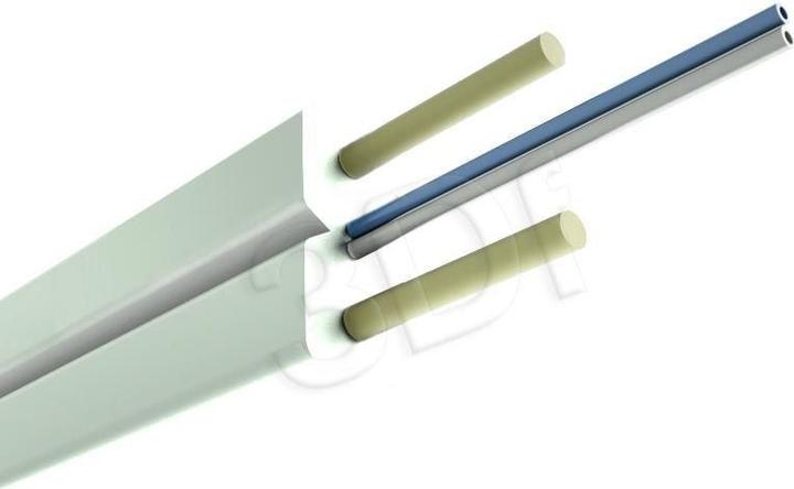 Image du produit Alantec Câble à fibre optique plat FTTH SM 2J 9/125 LSOH Blanc 1000m (FOK-W2J-SM-AB)