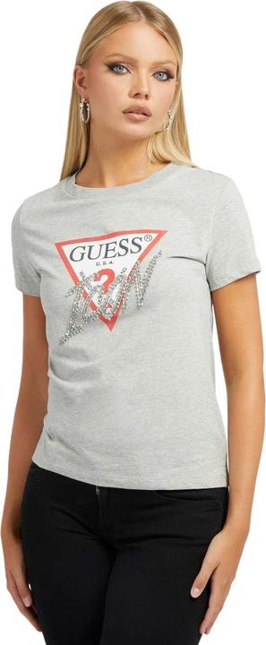 Produktbild Guess Damen Shirt Graumeliert/rot/weiss/Silber S (S)
