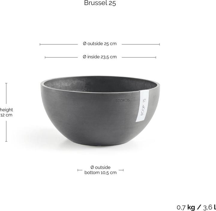 Actual product image Ecopots Brussels (25 cm)