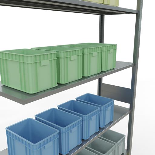 Actual product image Schulte Lagertechnik MULTIplus150 boltless add-on bay system with length bolts