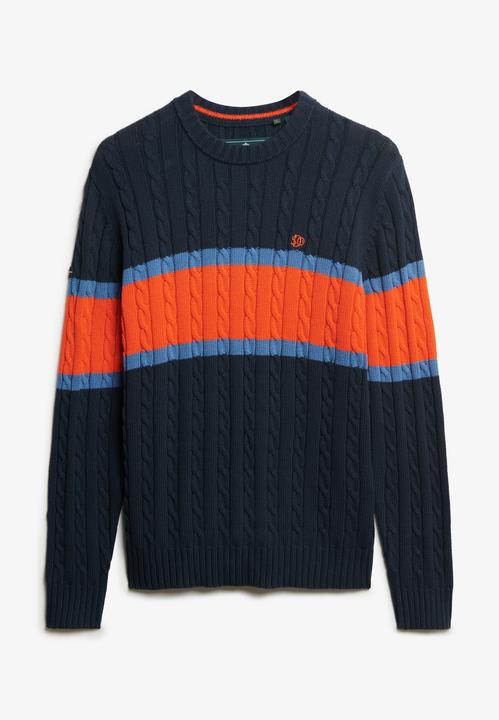Produktbild Superdry Gestreifter Pullover aus gedrehtem Baumwollstrick (S)