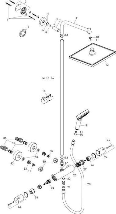 Produktbild hansgrohe Crometta E Duschsystem Chrom
