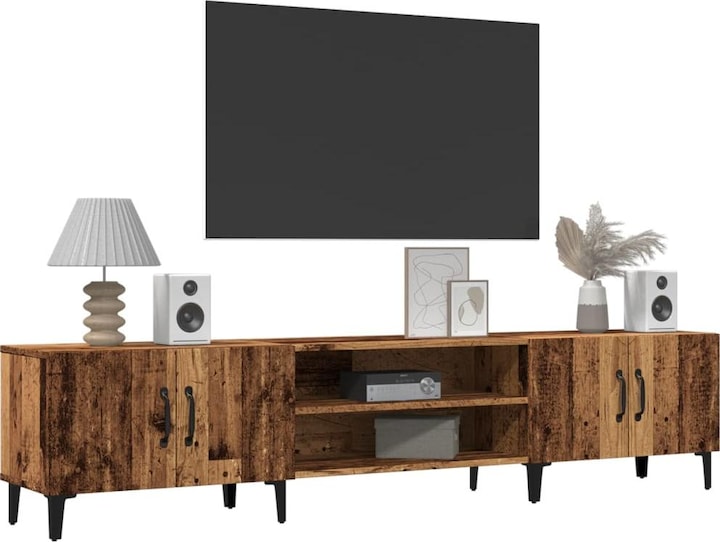 Image du produit VidaXL TV Schrank Tisch Lowboard Fernsehschrank Fernsehtisch Altholz-Optik (180 x 31.5 x 40 cm)