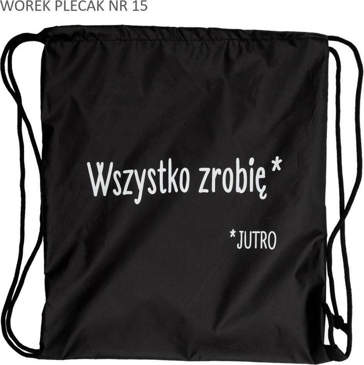 Immagine prodotto Pajacyk Schwarze Rucksacktasche. Ich werde morgen alles erledigen