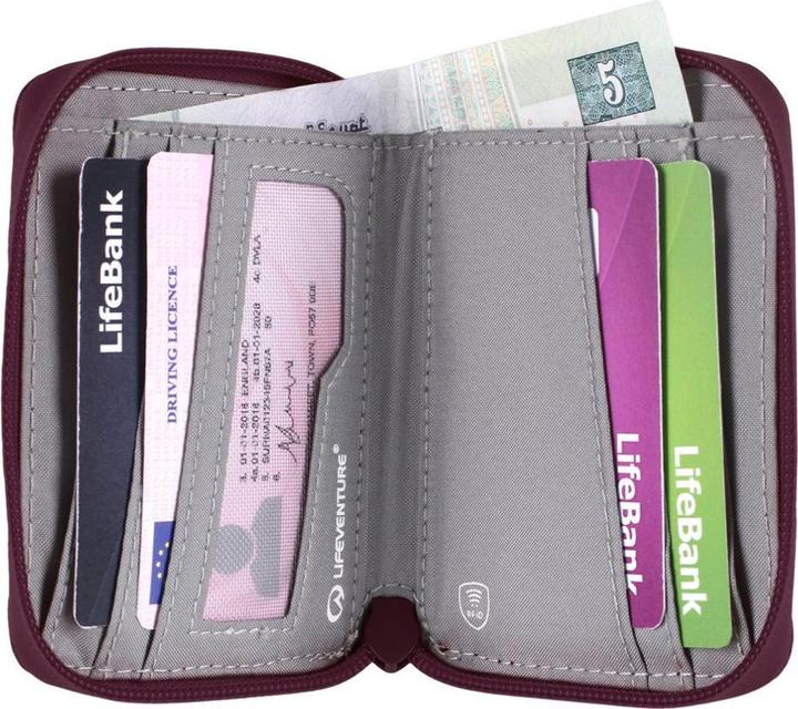 Immagine prodotto Lifeventure Portafoglio RFID Bi Fold, riciclato, prugna