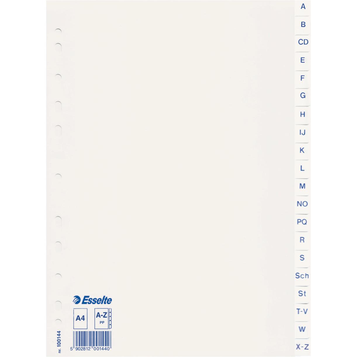 Esselte, Ordner Zubehör, Plastikregister Economy A-Z