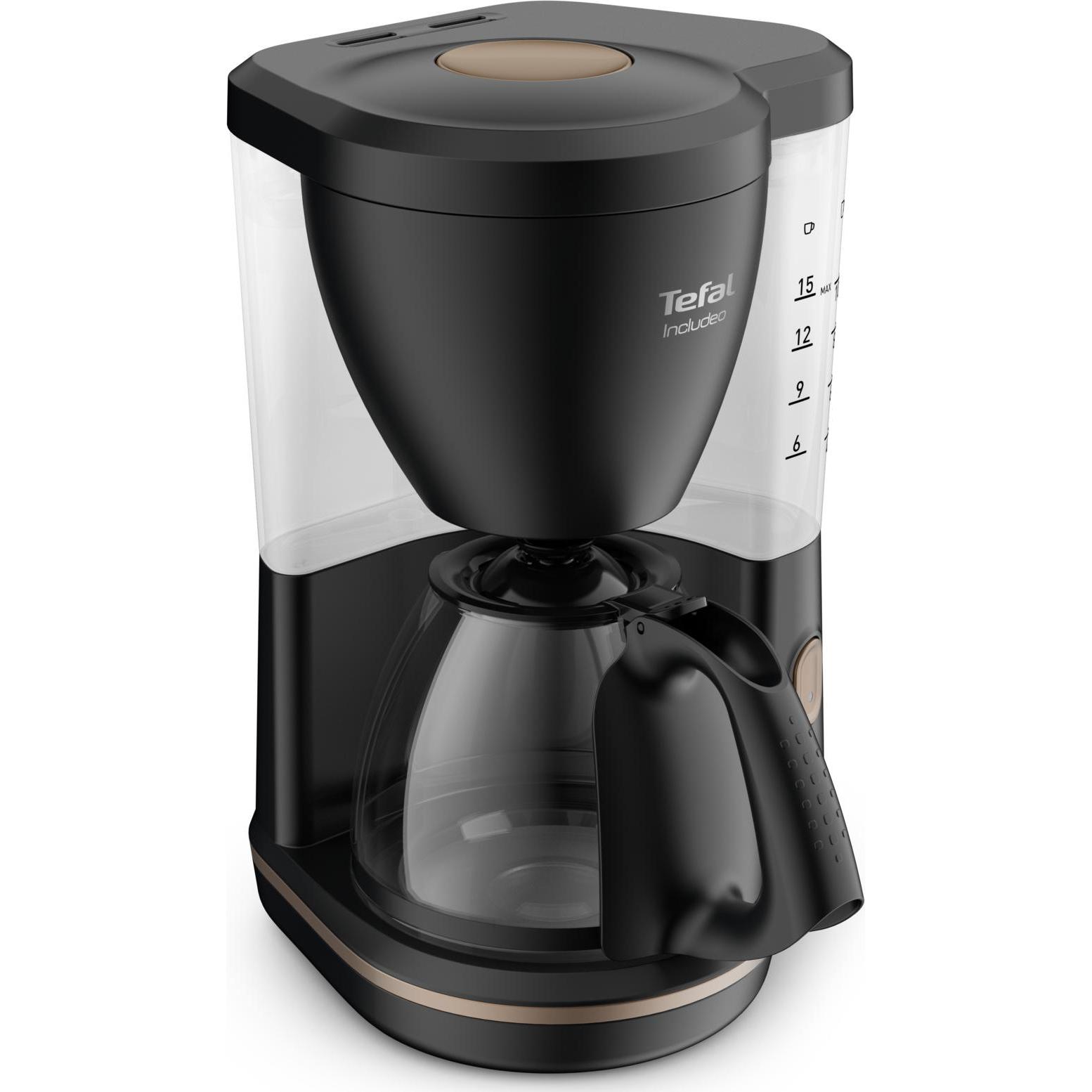 Thumbnail - Tefal Kaffeeautomat CM5338 Includeo Glas 10-15 Tassen, Filterkaffeemaschine, Schwarz