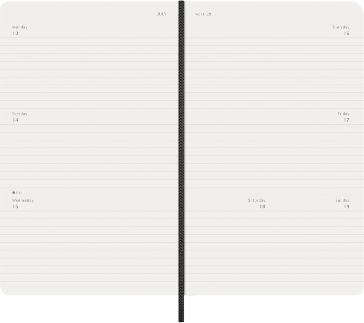 Produktbild Moleskine WOKA 2026 HOR LG SC Swrz (13 x 21 cm, Englisch)