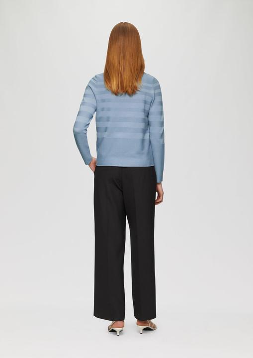 Produktbild s.Oliver Strickpullover Gestreifter Feinstrickpullover aus Viskosemix (42)