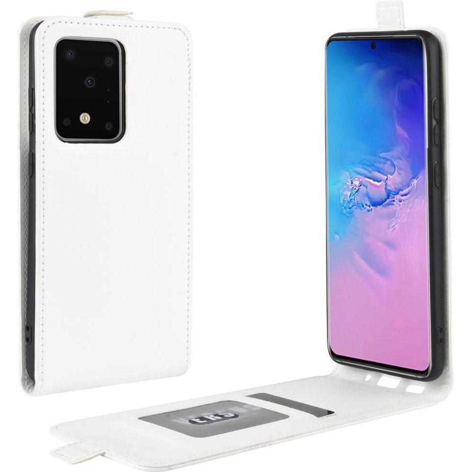 Cover-Discount Galaxy S20 Ultra - Klassisches Flip Case vertikal weiss (Samsung Galaxy S20 Ultra), Smartphone Hülle, Wei...