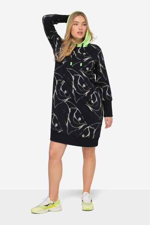 Produktbild Laurasøn Sweatkleid, Kapuze, Langarm, allover Print (XL)