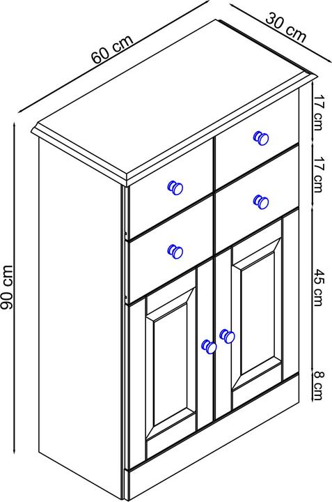 Produktbild Loft 24 Cornelia (60 x 30 x 90 cm)