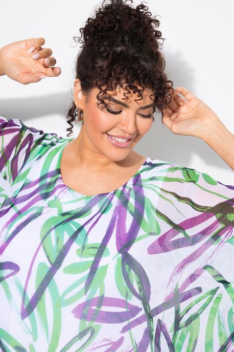 Produktbild Ulla Popken Chiffon-Überwurf, Oversized, Rundhals, Halbarm (46, 48)