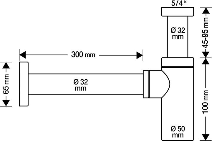 Actual product image Möbel-Eins Design (Siphon mounting material, 1 1/4")