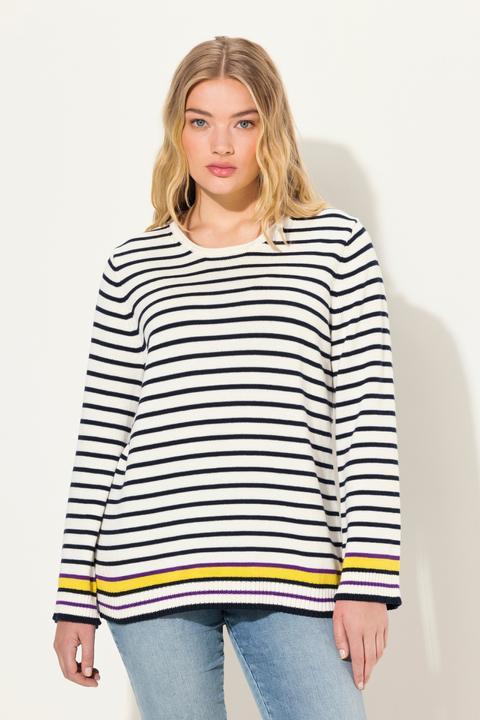 Image du produit Laurasøn Pull en maille rayé, col rond et manches longues (M)