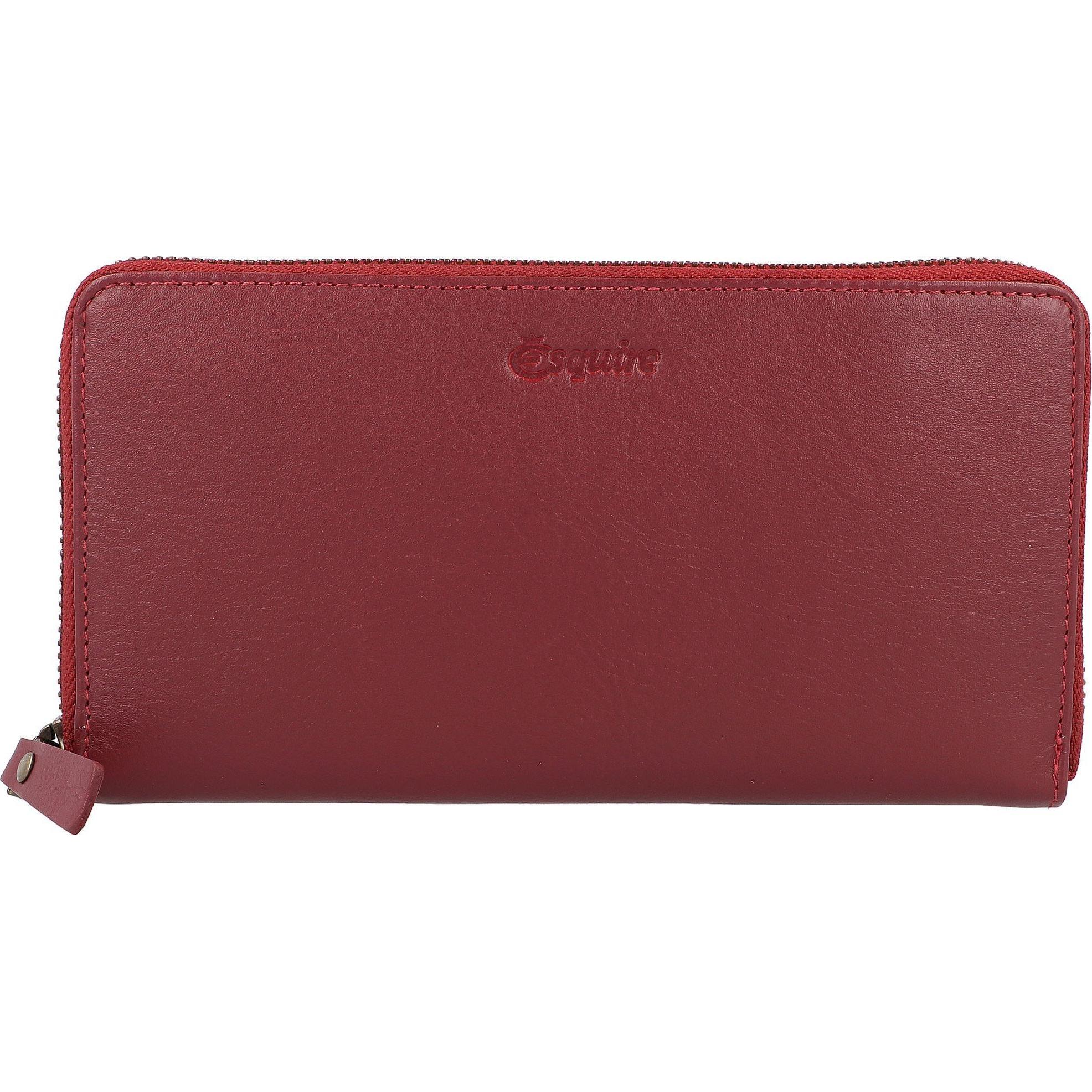 Esquire, Damen, Portemonnaie, Peru Geldbörse RFID Leder 19 cm, Rot