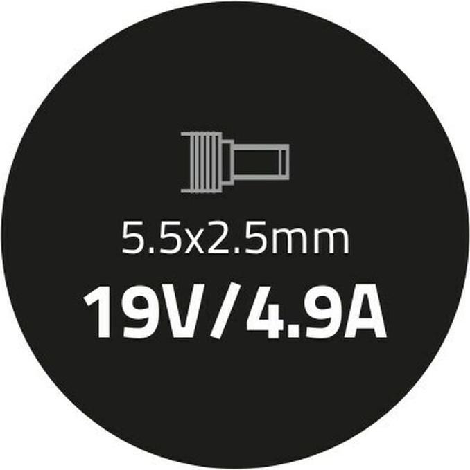 Actual product image Qoltec 50075.90W - Notebook - Indoor - 100-240 V - 50/60 Hz - 90 W - 19 V (90 W)