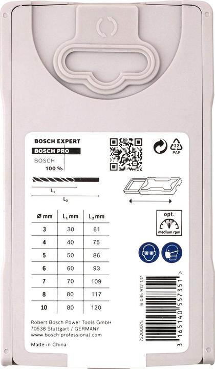 Productafbeelding Bosch Professional Zubehör Houtdraaiboorset 7 stuks (8 mm, 10 mm, 4 mm, 3 mm, 5 mm, 6 mm, 7 mm)